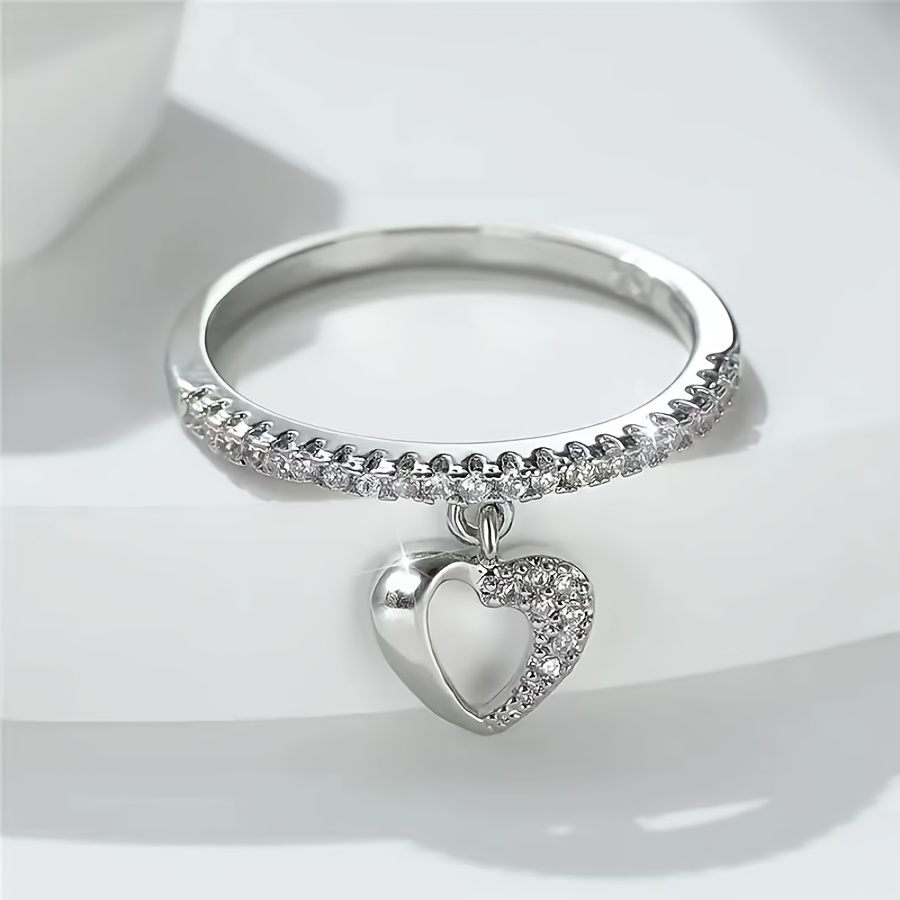 Heart Pendant Ladies' Ring