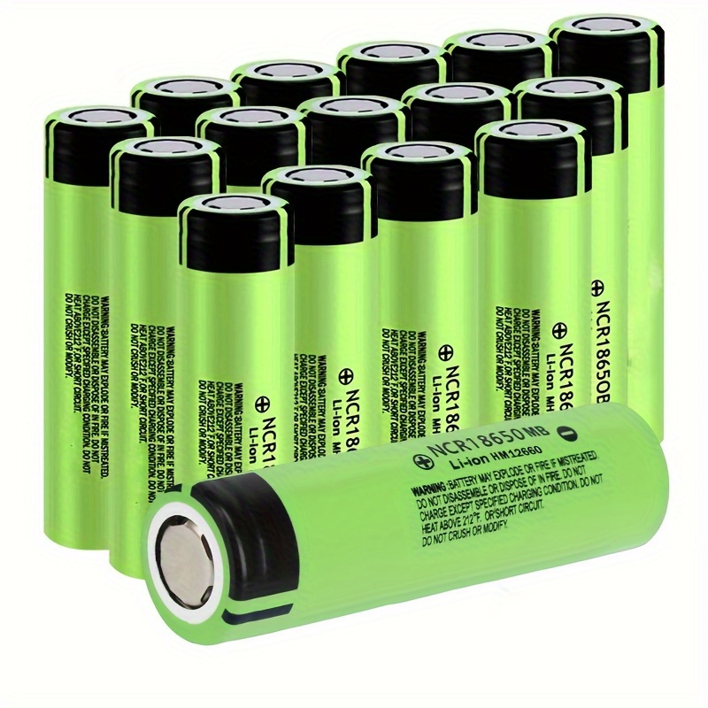 

16pcs Original 18650 Lithium Battery 3400mah Flat -headed Battery 3.7v-4.2v Rechargeable Battery Fan Flashlight Electrical Tools