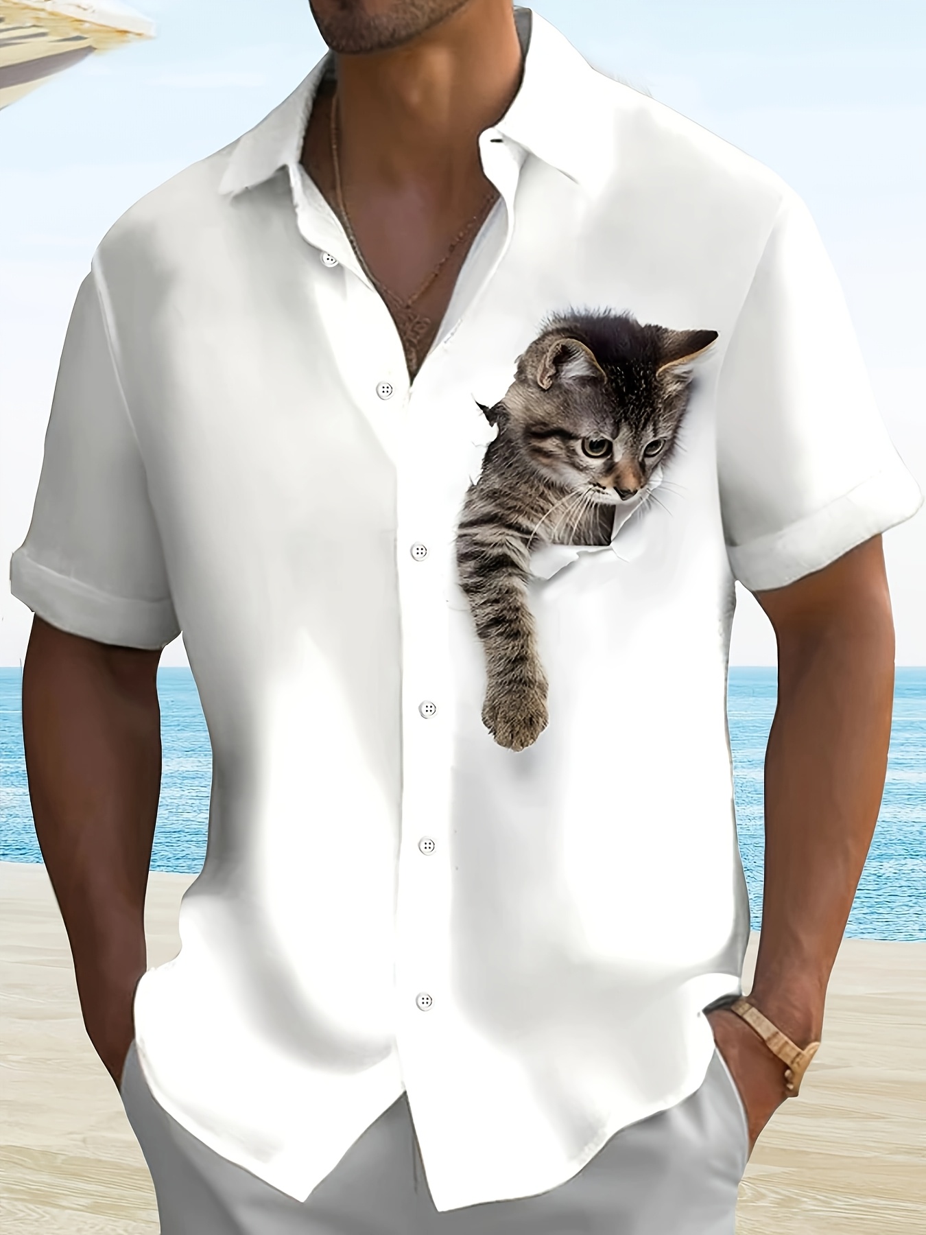 Mens Tshirt Stray Cats 40 T Shirt Empyre Alley Cat Light Blue T