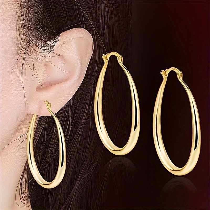 

New Fashion Glossy Earrings Creative European And American Exaggerated Foreign Trade Earrings Earrings