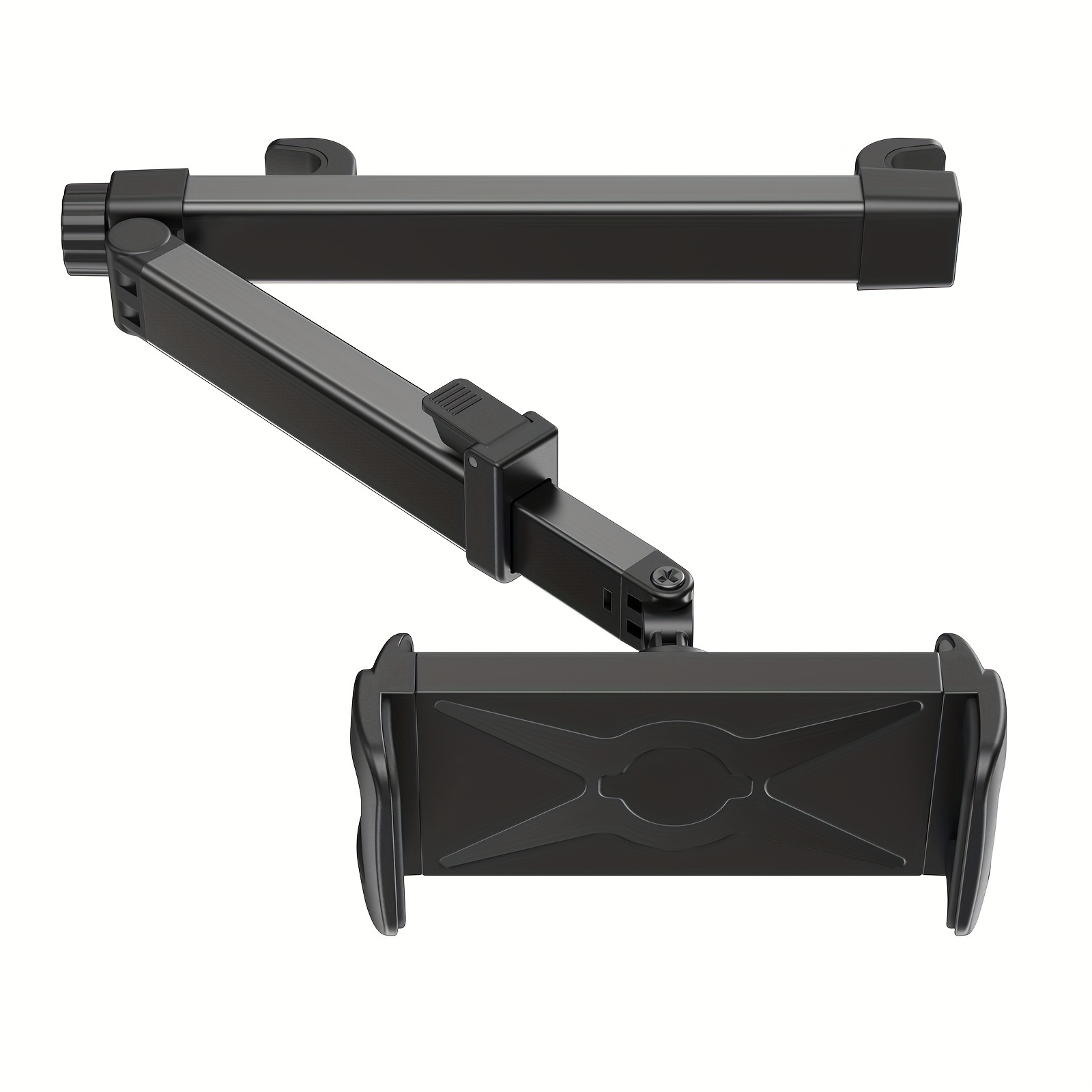 E-shop Luomulong Universelle Auto-Tablet-Halterung, Kopfstützen-Rücksitz-Autohalter mit ausziehbarer Aluminiumlegierungsstange, mittig verstellbar für