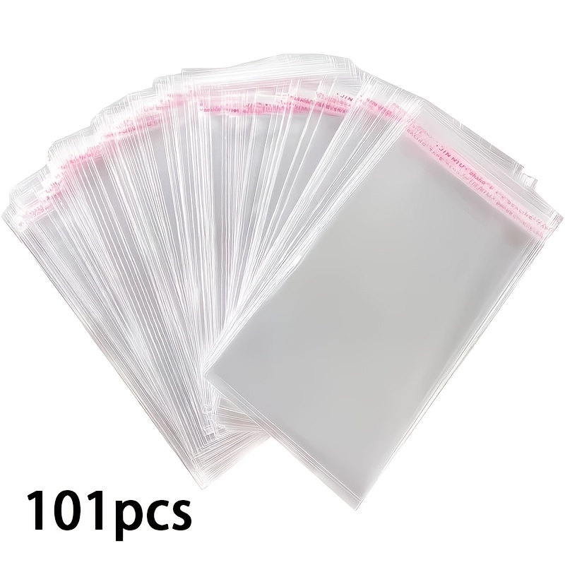 TEMU 101 Bolsas autosellables transparentes de calidad, disponibles en varios tamaños, transparentes HD . bolsas de embalaje para envío, bolsas