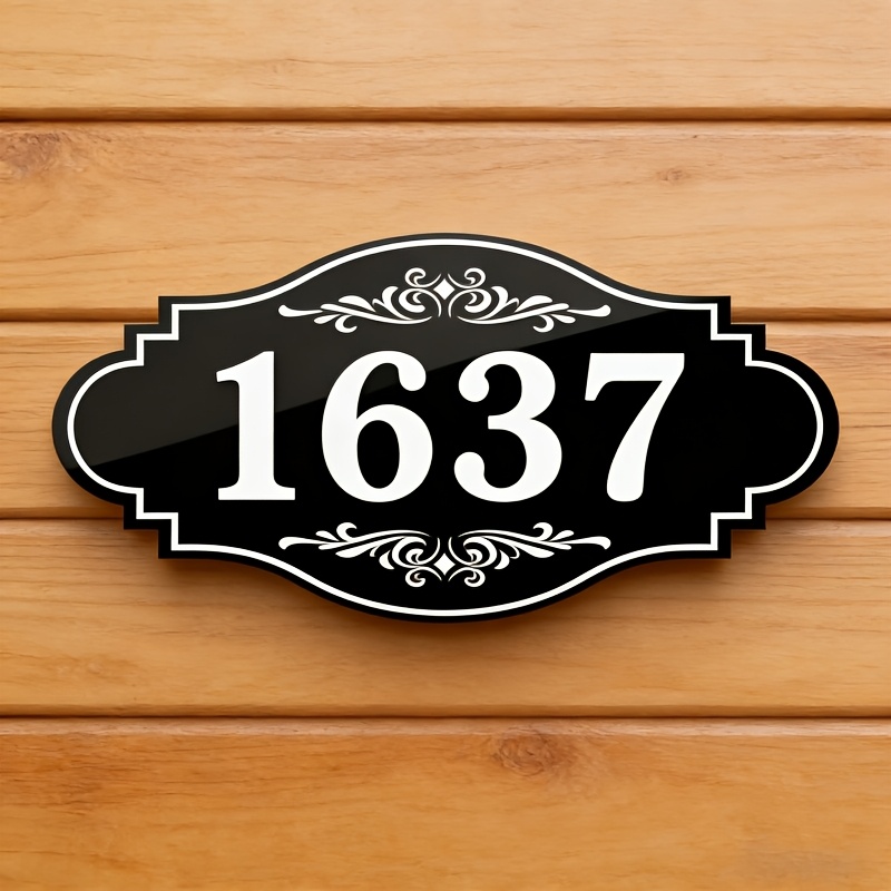 TEMU Personalized--acrylic Marble-patterned House Number, Ideal For Providing Exquisite Number Identification In Homes, Apartments, Workplaces, And