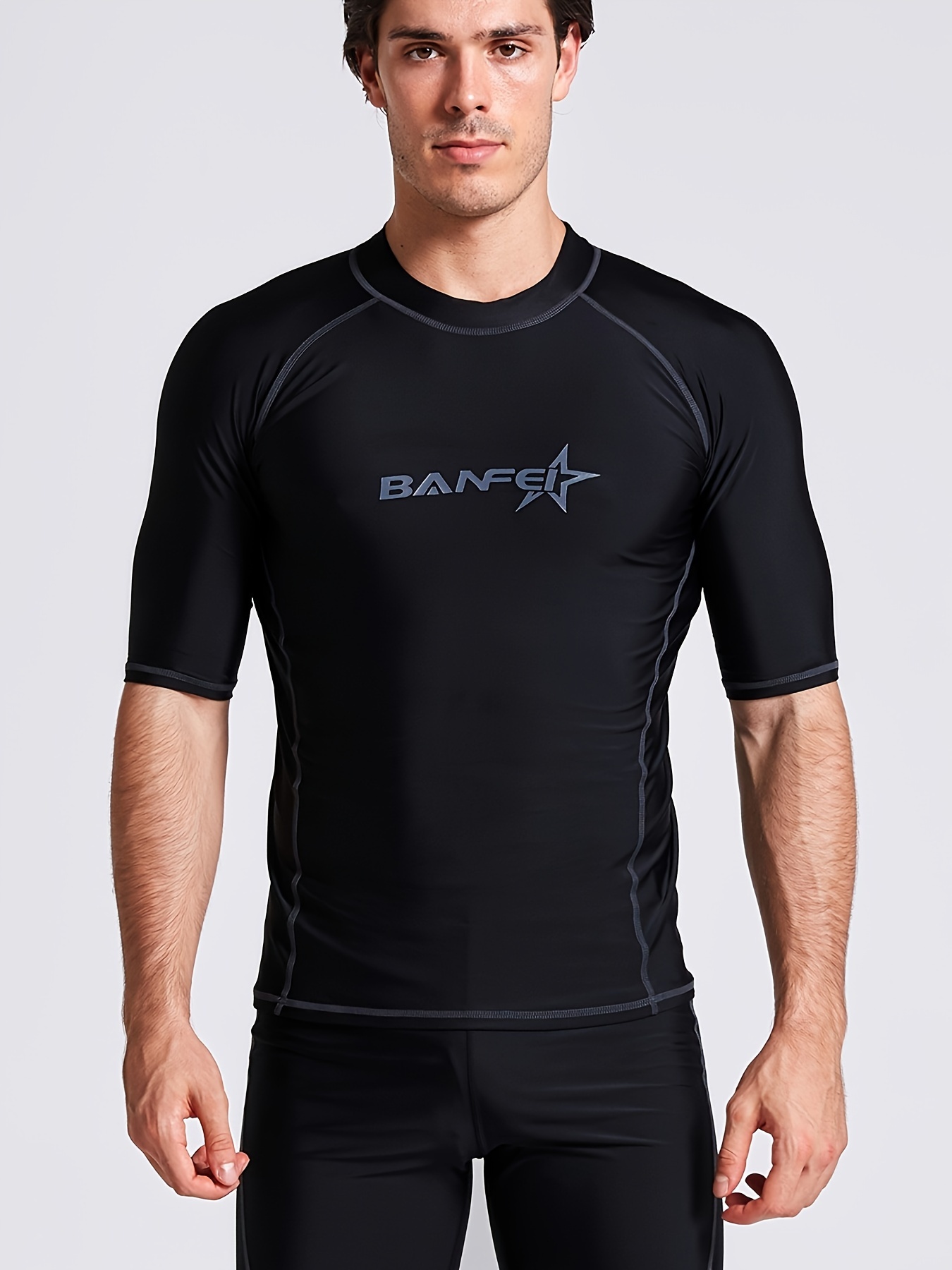 Plus Size Men's Trendy Sun Protection Upf 50+ Rash Guard - Temu