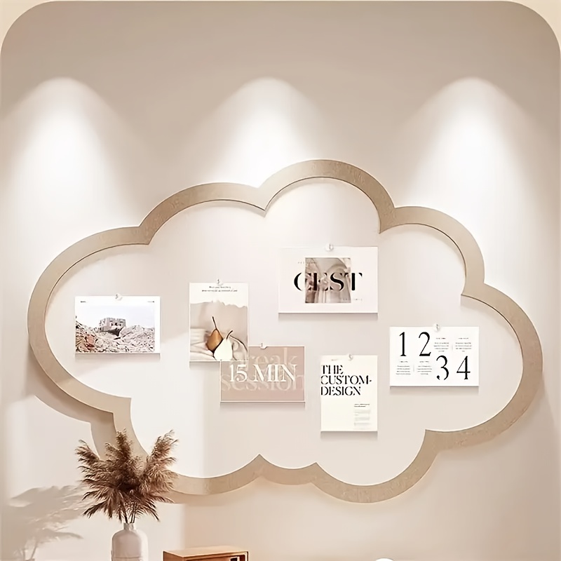 E-shop Filz Wolkenförmiges Botschaftsboard Selbstklebende Foto Wanddekoration Display Board Gerahmtes Wolkenförmiges Filz Botschaftsboard -