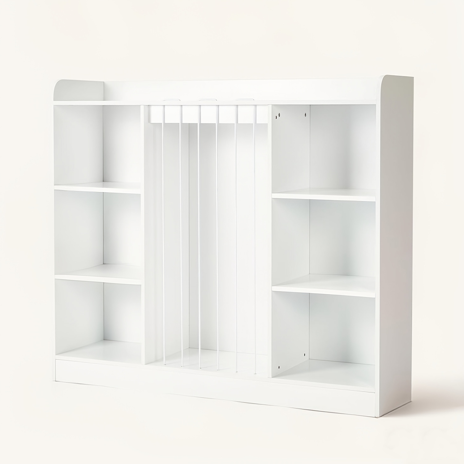 TEMU Wooden Stuffed Animal Storage, Storage Organizer With 6 Cubbies, Kids Bookshelf Shelf For Playroom, Nursery, And Bedroom