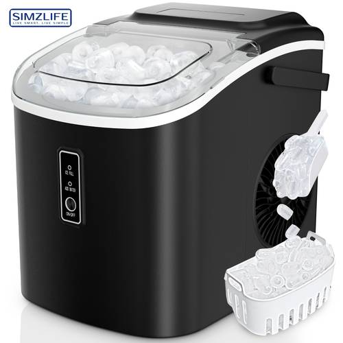 35 pound ice machine 26 5 pound bullet ice machine countertop ice maker machine with handle portable ice maker 9 ice cubes ready in 6 portable ice maker with basket and scoop for home kitchen camping rv black