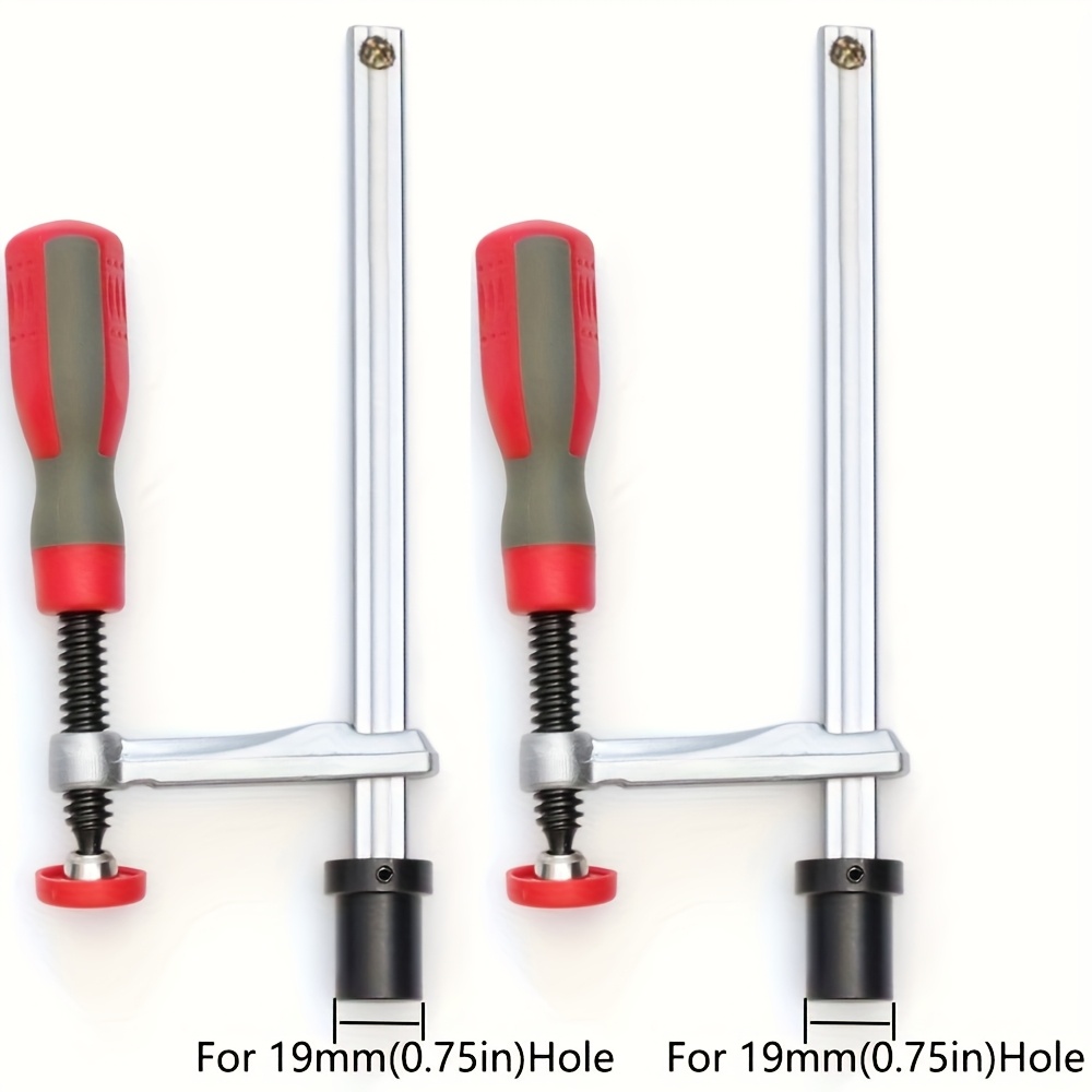 Image of 2pcs Woodworking Desktop Quick Acting Hold Down Clamp Desktop Clip Hand Twisting Clip For Woodworking Benches 19/20mm Hole Tools
