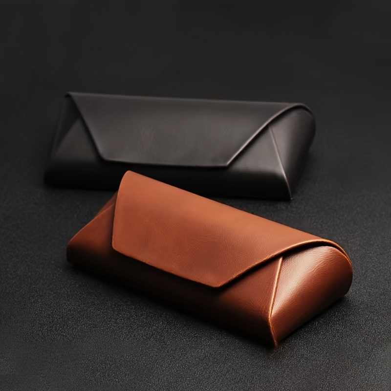 

Father's Day Gift Dad Send Son Glasses Case Female Creative Portable Simple Pu Anti-pressure Myopia Glasses Case Boys Business Vintage