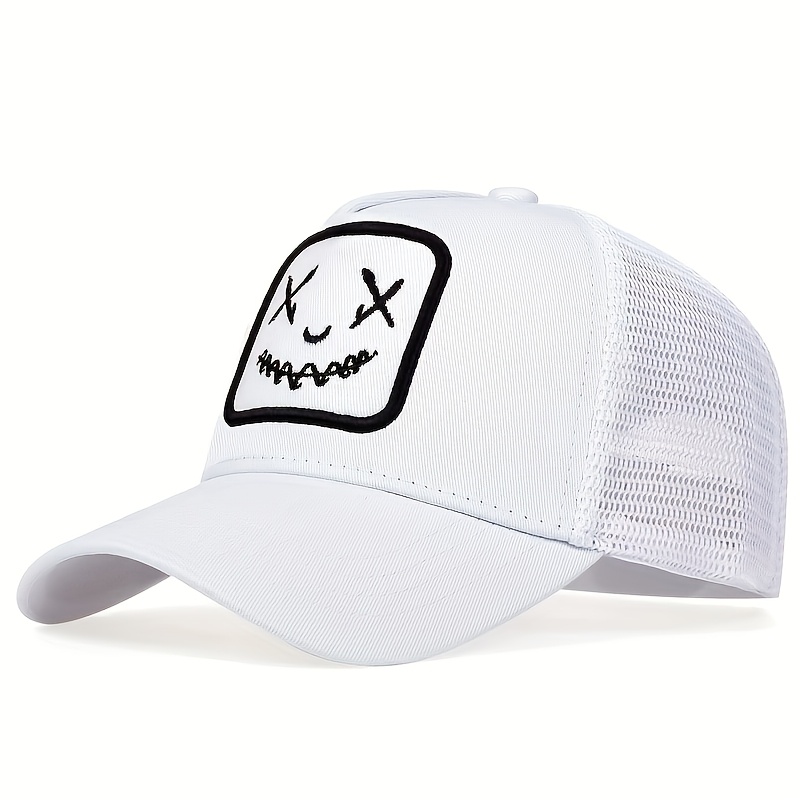 Unisex Polyester Baseball Cap With Adjustable Closure, 100% Polyester, Inelastic, Casual Truck Driver Hat For Travel And Vacation - Fashionable Embroidered