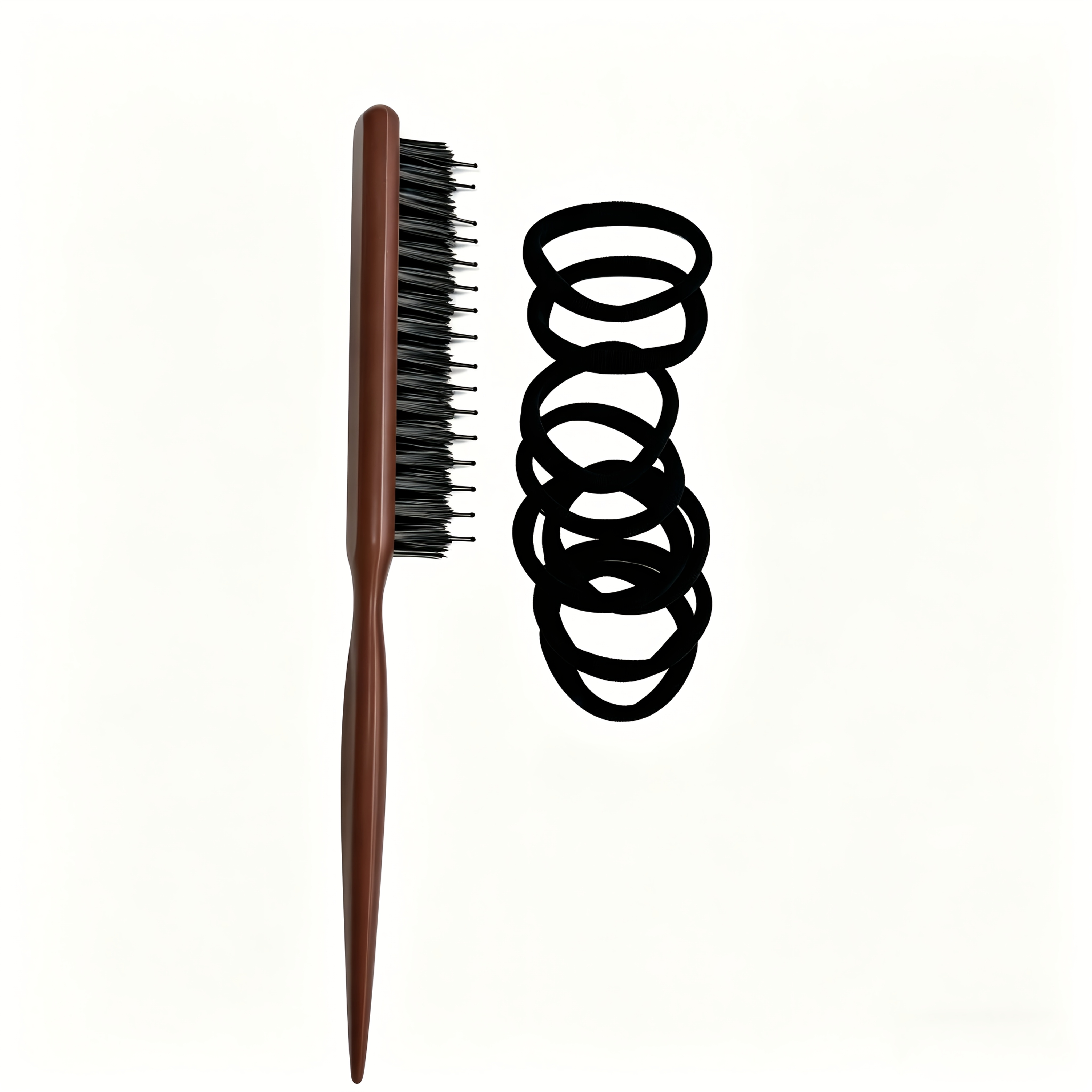 TEMU Brosse à à trois rangées, artificiels et synthétiques, pour massage du cuir et coiffure, convient aux outils de coiffure pour cheveux , une