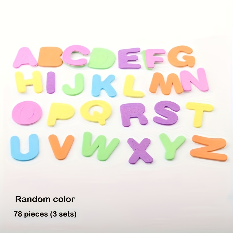 78pcs Foam Alphabet Stickers, Suitable For Crafts, A-z Letters, Handmade Scrapbooking Decals