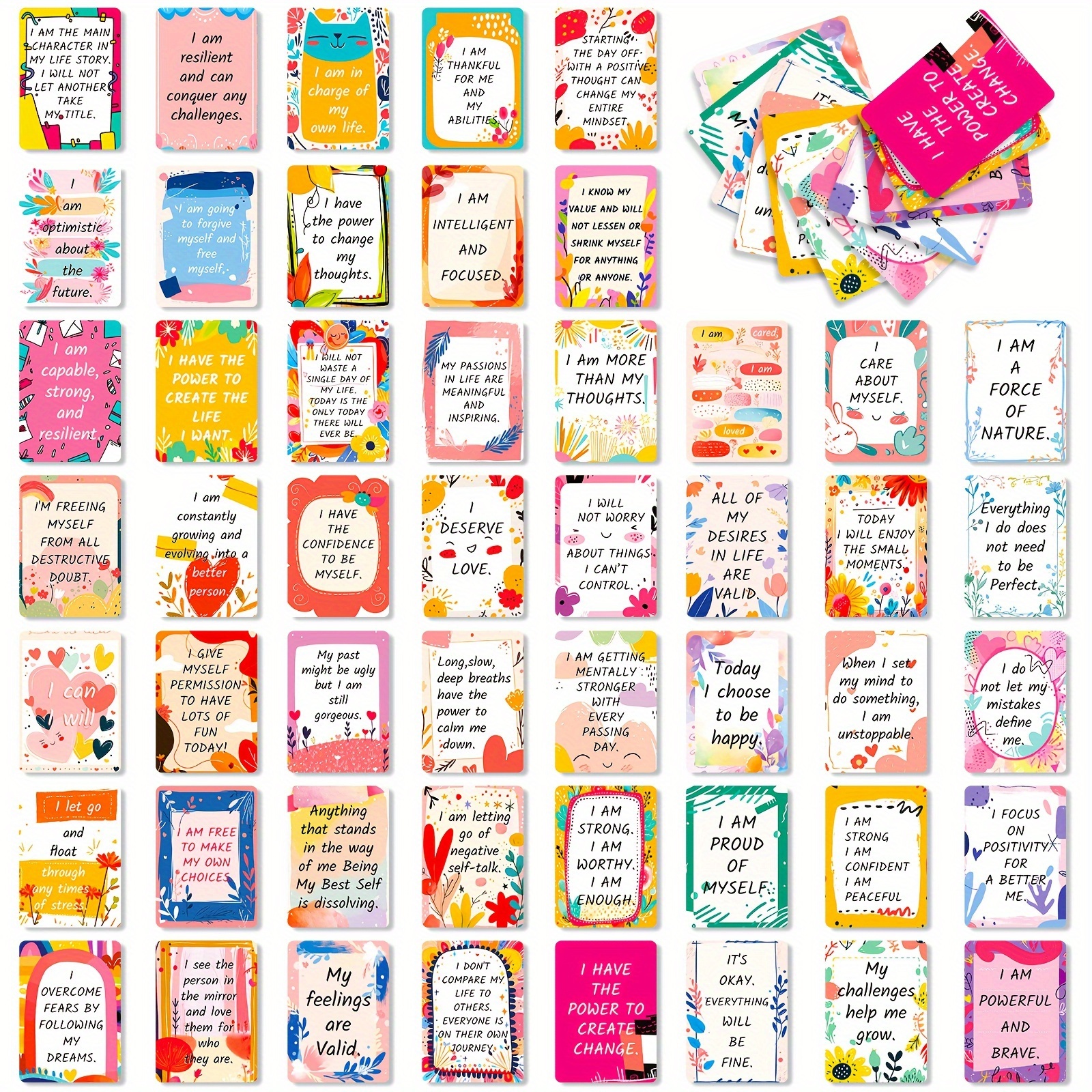 

50pcs Inspirational Quote Cards With English Alphabet - Motivational Phrases For Workplace, Self-discipline & Diy Crafts