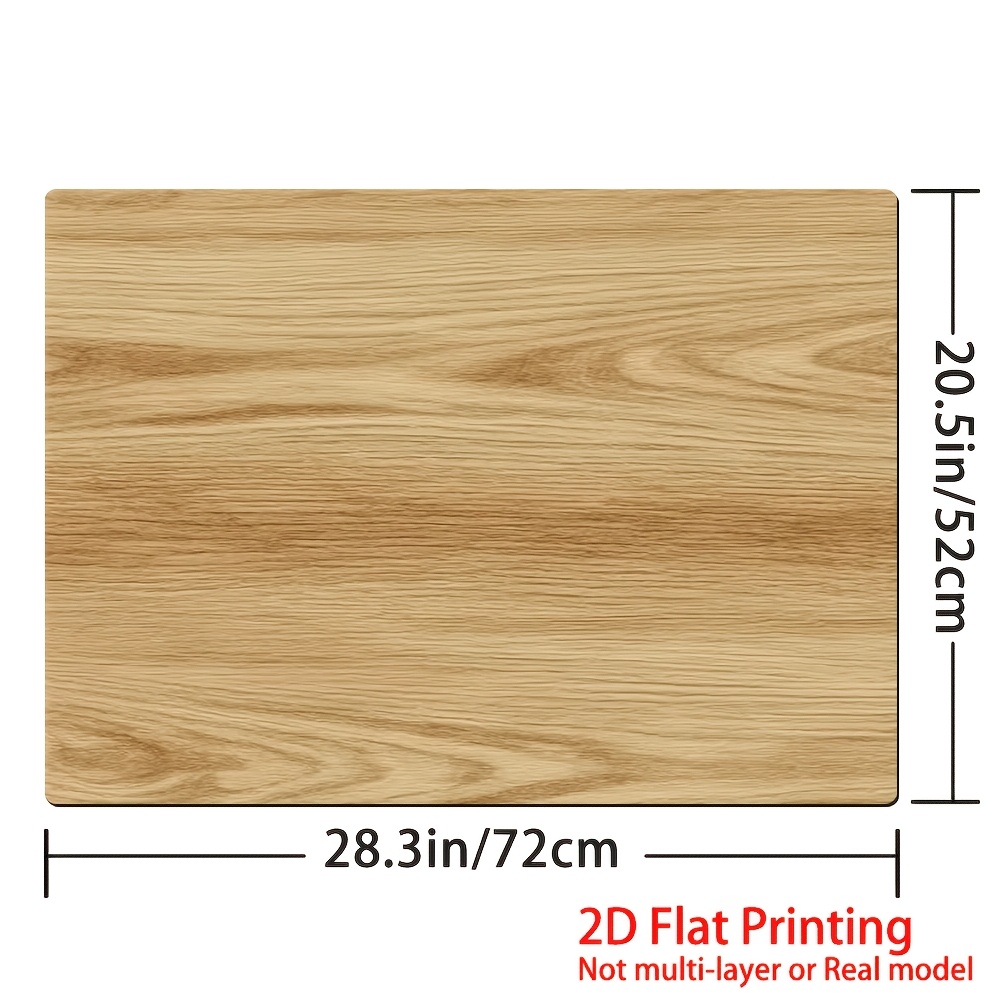 TEMU 1pc, Protector de Cocina Impreso en 2D, Protector y Panel de la Parte Superior de la Cocina de Gas con un Diseño de de Madera Natural, Se Puede
