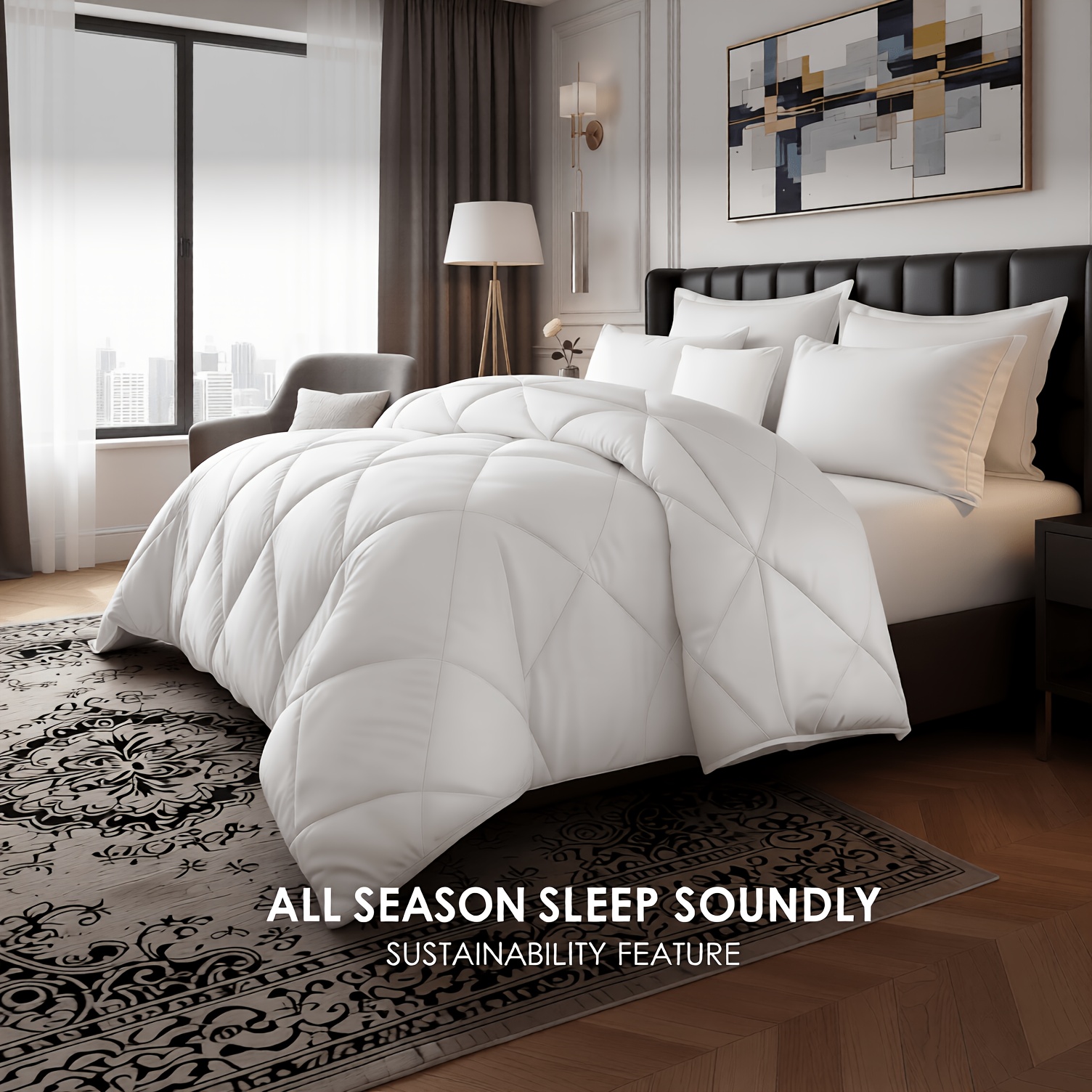 Image of 2pcs. Comforter Single Winter Comforter, Soft To The Touch, Skin Comforter, Lightweight, Breathable, Antibacterial, Odor Resistant, Washable, Comforter, Guest Comforter, Dust Resistant