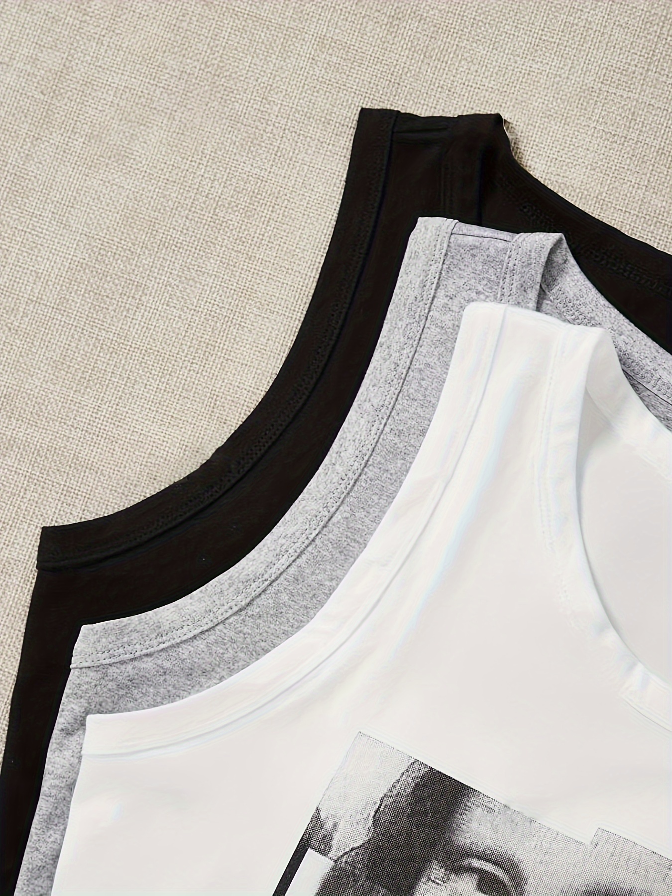 casual crop tank top 3 pack versatile crew neck sleeveless   summer top womens clothing