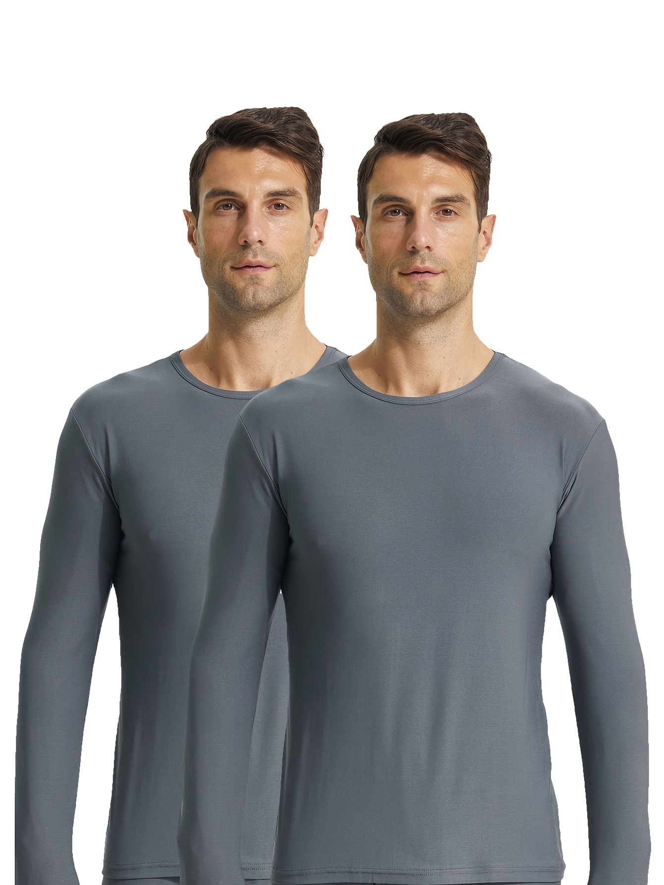 Thermal Shirts Men Crew Neck Long Sleeve Thermal Undershirt - Temu