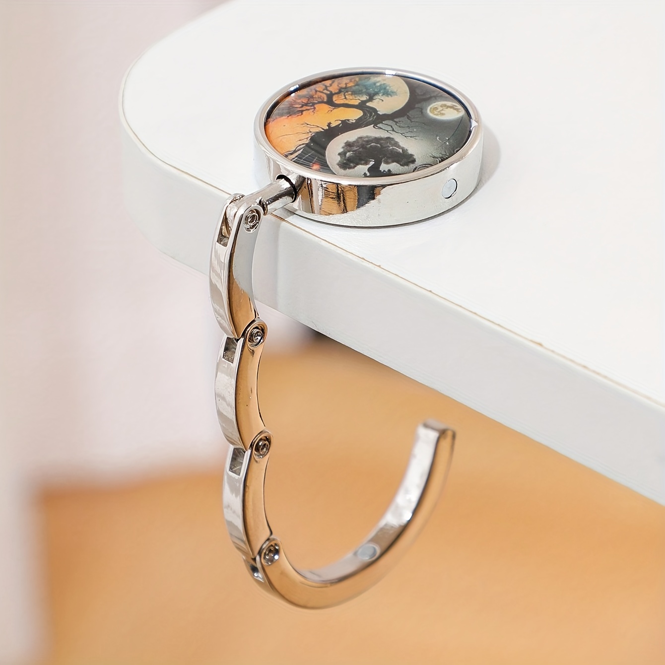 2D Tabletop Handbag Hook, Folding Purse Hook for Restaurants
