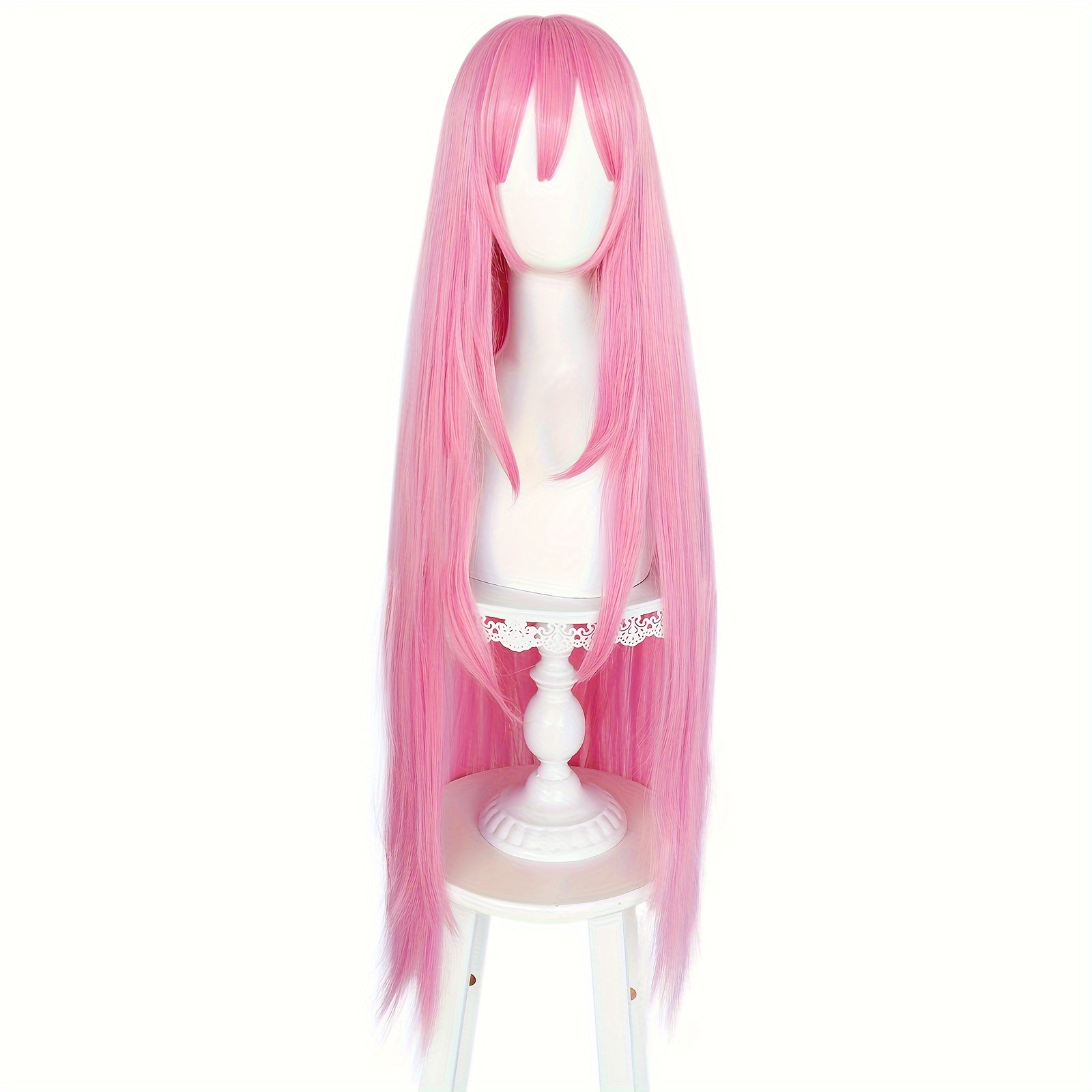 synthetic kiss wigs extra long straight pink anime Temu New Zealand