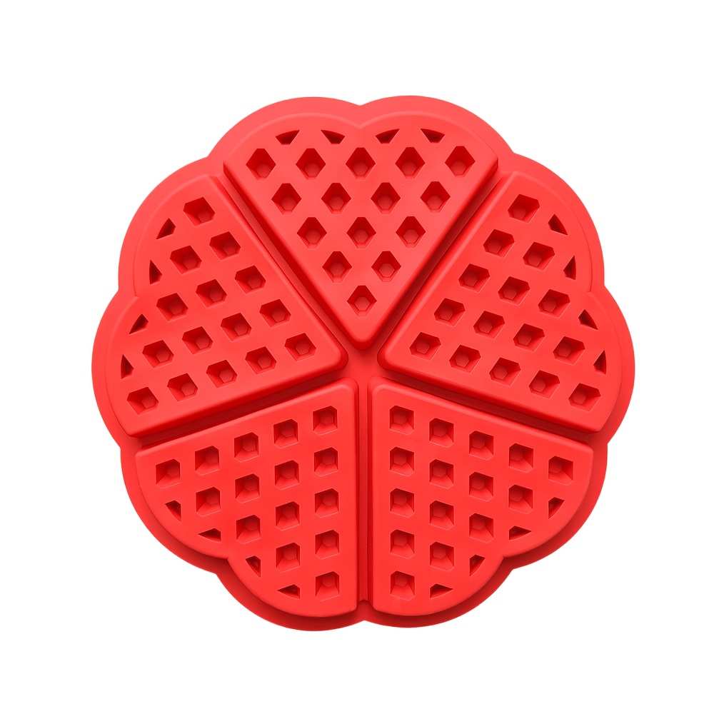 TEMU 1pc Creative Heart-shaped Waffle Cake Silicone Mold, Suitable For Making Muffins, Bread, Egg, Baking Pans, Chocolate Desserts, And Baking Molds