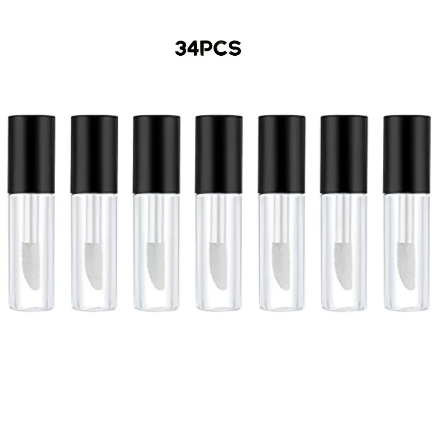 TEMU 1.2ml Lip Gloss Tube Lip Glaze Tube Makeup Touch-up Lip Gloss Dispensing Use 34pcs