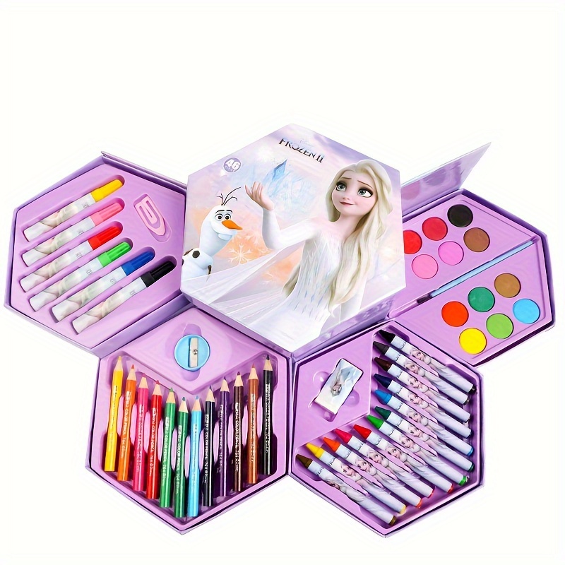  1pcs 46pcs cute cartoon painting set multi functional watercolor pen crayon gouache gift box christmas thanksgiving birthday gift details 6