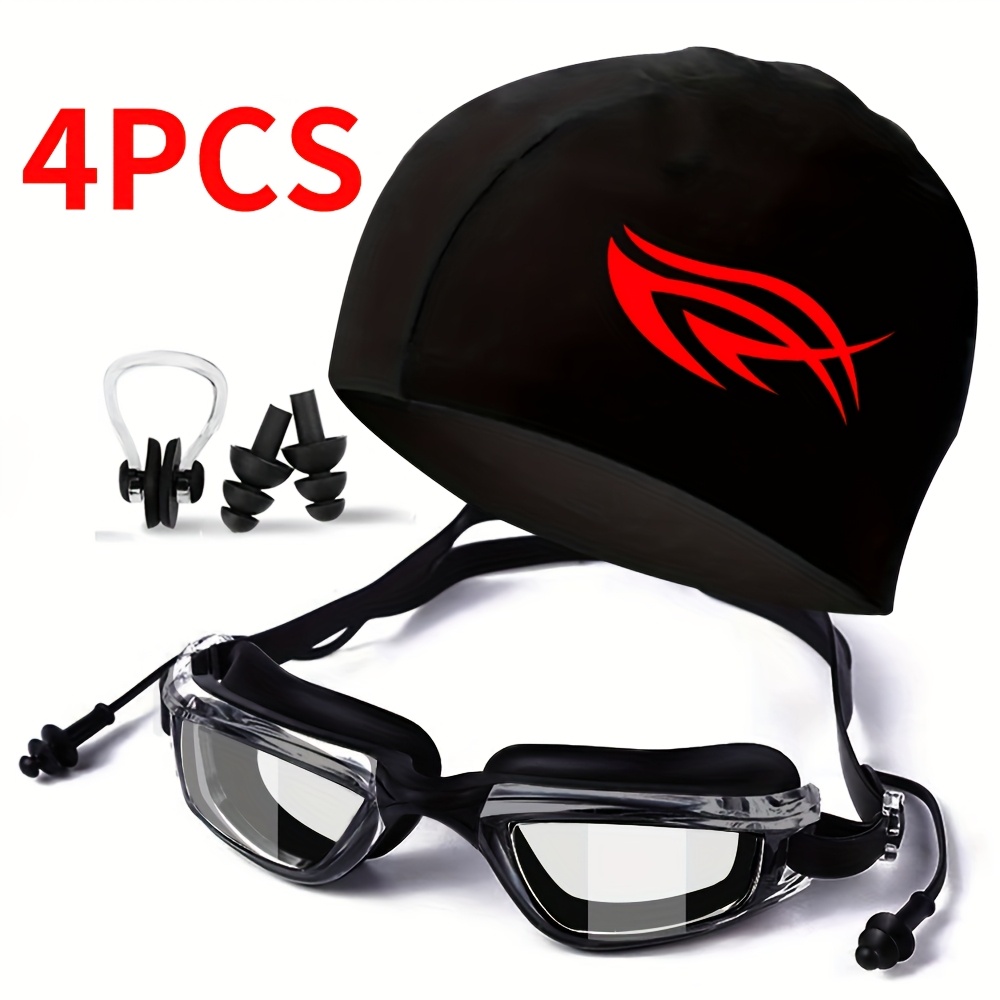 4pcs swimming gear mens womens swim goggles set anti fog Temu