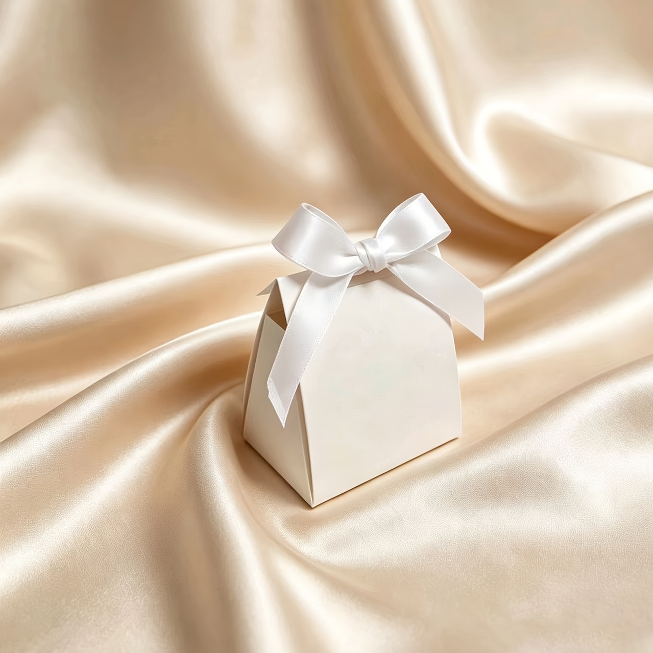 TEMU 20pcs Mini Blank White Gift Boxes With Colorful Ribbons - Suitable For Birthdays, Weddings, And Crafts - Ideal For Elegant Gift Displays, Party