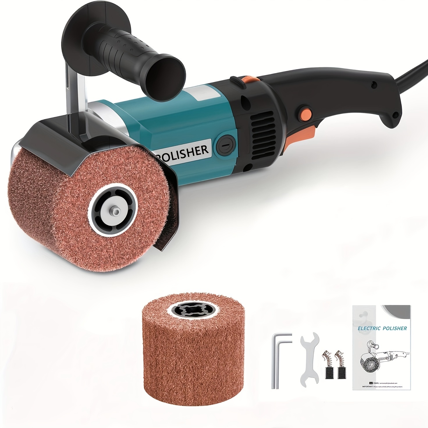 

1400w Burnishing Polishing Machine, 110v Handheld Electric Sander Polisher Kit, Stainless Steel Polisher With 6 Speed Adjustable, 500-3000rmp For For Metal, Stainless Steel, Plastic, Wood