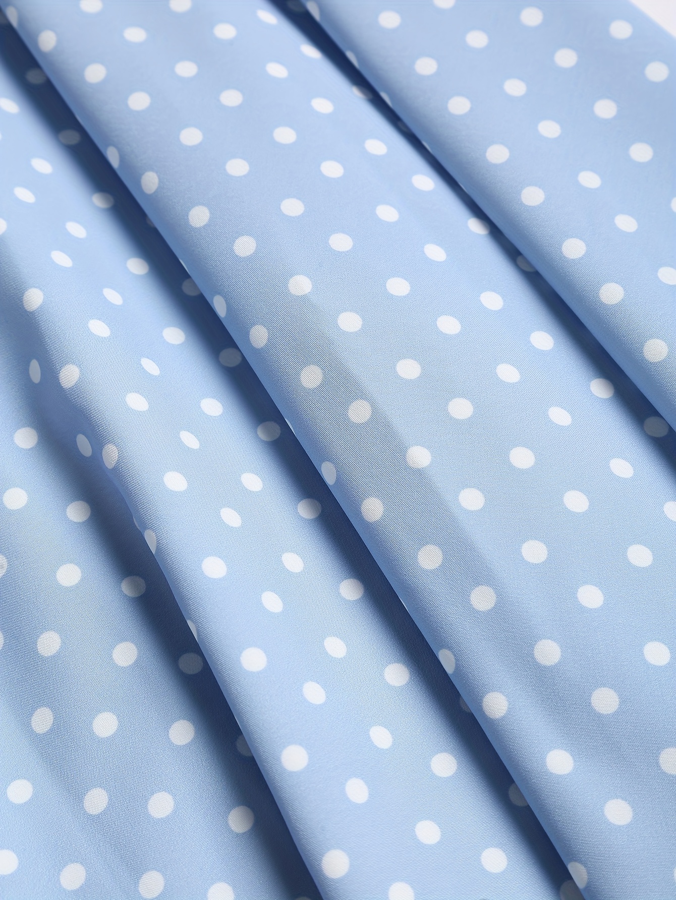 marine dress blues for wedding Blue Polka Dot Lace Trim Rosa Mini Dress