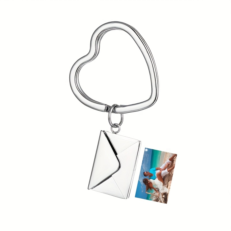 TEMU Customized Carved Keychains, Personalized Envelope Patterns, Love Secrets, Minimalist Commemorative Jewelry, Fashionable Best Friend Valentine's