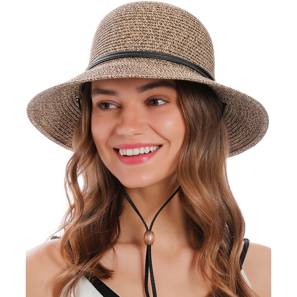 

Straw Sun Hat Wide Brim Sun Protection Beach Hat Outdoor Foldable Hats Women For Travel Vacation