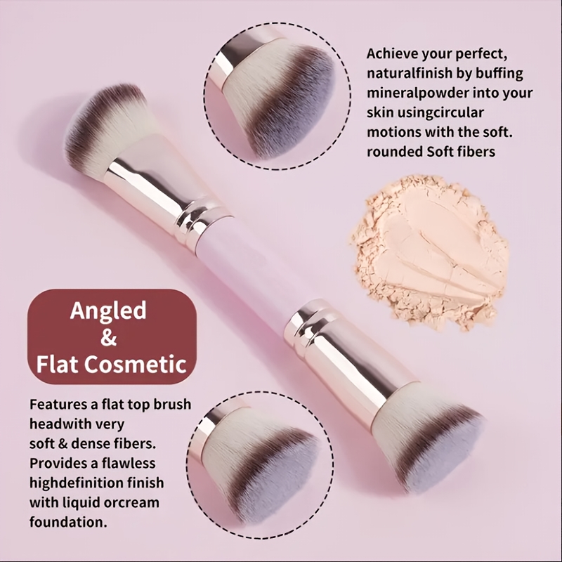 5pcs Double-Headed Makeup Brushes for Foundation & Eyeshadow