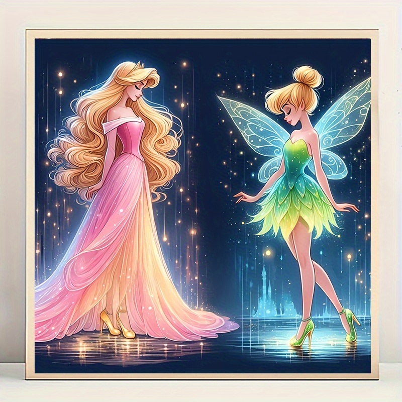 

2024 New 5ddiy And Tinkerbell Diamond Painting Kit - : Round, Material: Oil Canvas, Theme: Cartoon, Brand: Ume