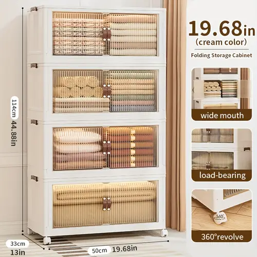 oversized foldable and wheels stackable large capacity for bedroom living room kitchen easy to assemble kitchen organizer car storage box wardrobe medium large extra large 1 2 3 4 5 layers