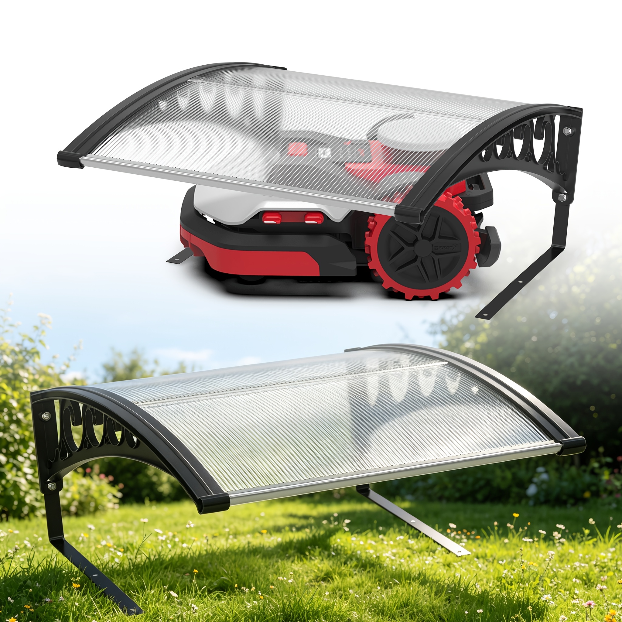 Image of Lawnmower Garage Roof Carport For Lawnmower Robot, Lawnmower Robotic Lawnmower Carport Protective Cover, Made Of Polycarbonate