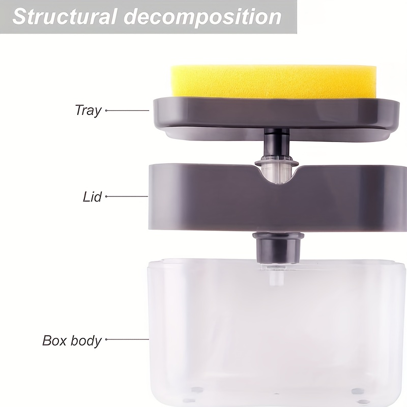 Dispensador automático de detergente para lavavajillas, incluye detergente y paño de limpieza - herramienta compacta para limpieza de cocina, diseño fácil de limpiar, limpieza eficiente, ideal para cocineros en casa, plástico duradero, no requiere artículos adicionales