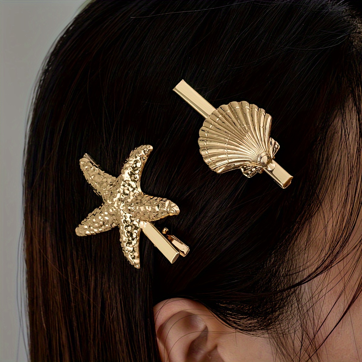 ヒトデのレジンヘアピン2個セット ヒトデのレジンヘアピン2個セット