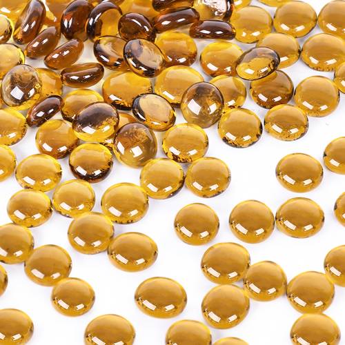 transparent purple yellow three color model 160 180pcs flat glass beads 1lb