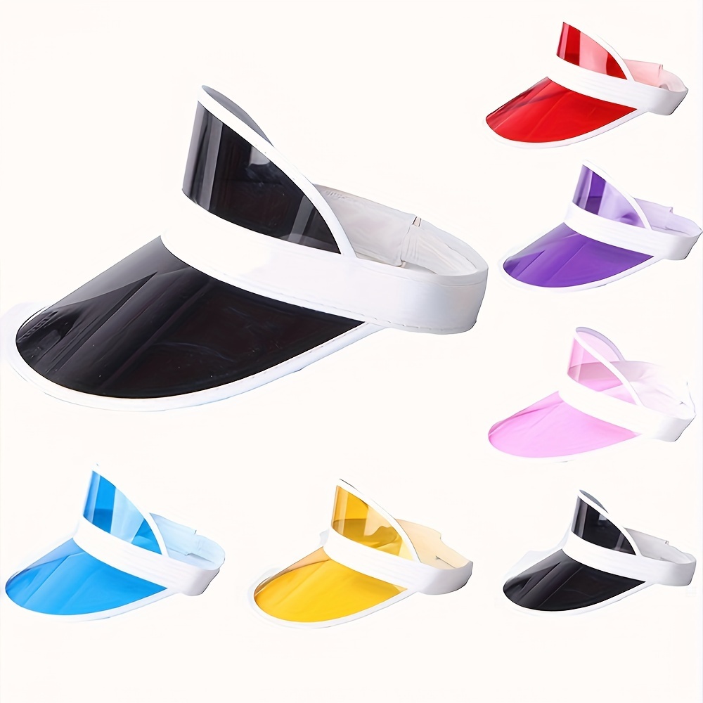 Fashion Summer Sun Hat Women Men Transparent Visor Clear Plastic