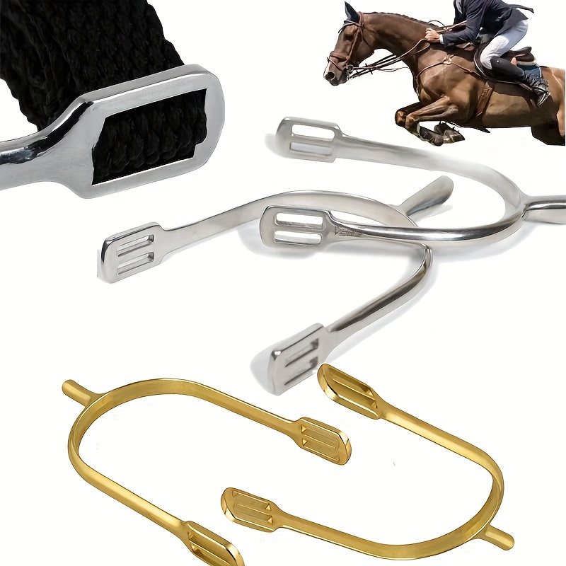 1 paire d'éperons en acier inoxydable pour bottes d'équitation de cowboy pour entraînement de cheval compétition équestre