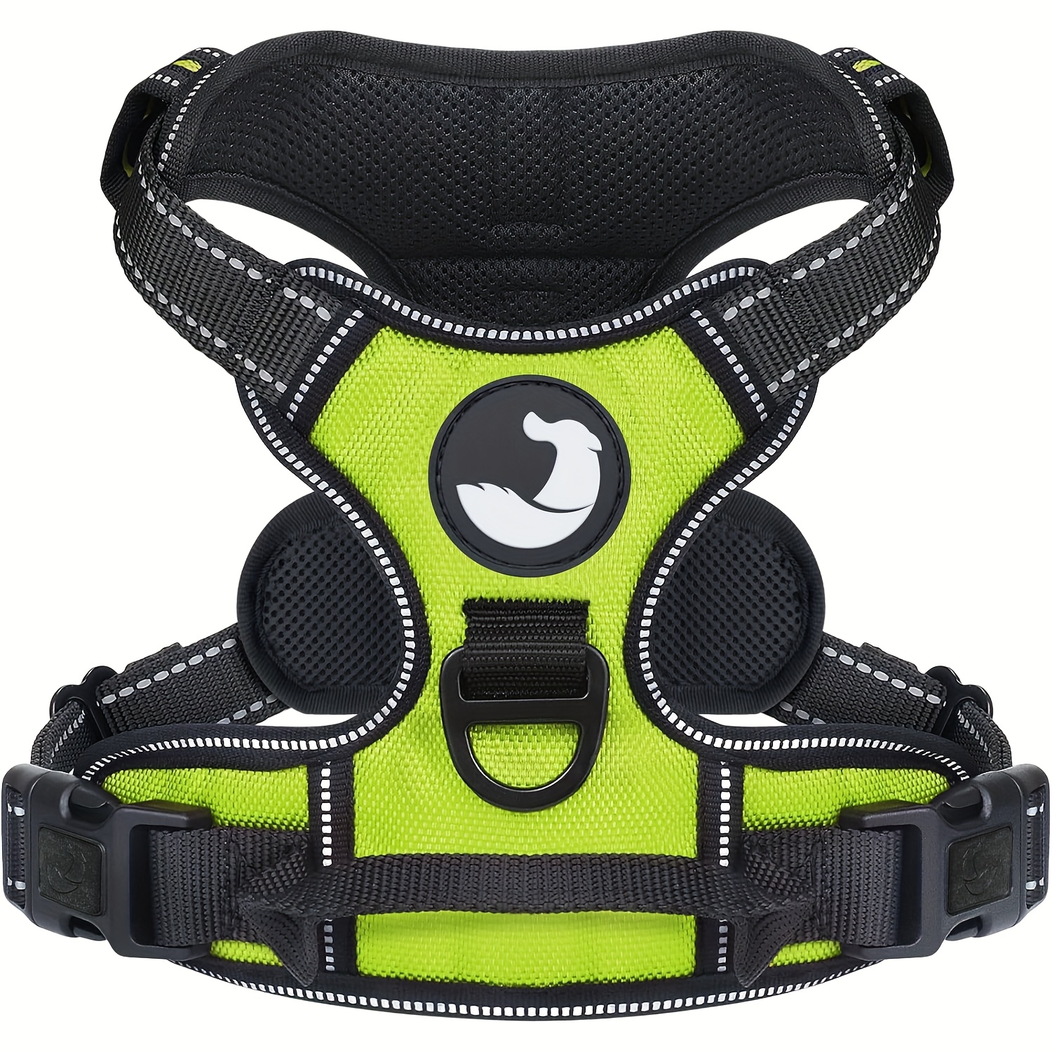 RuiJiao Soft Mesh Dog Harness and Leash Set, No-Chock Step