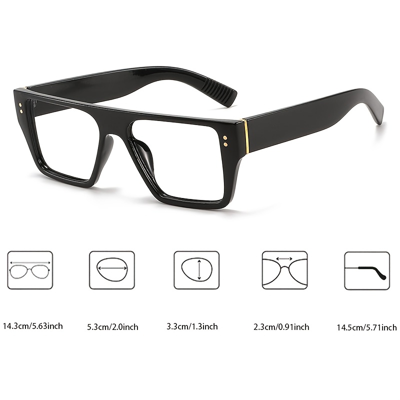 Large Square-Frame Reading Glasses for Middle-Aged and Elderly