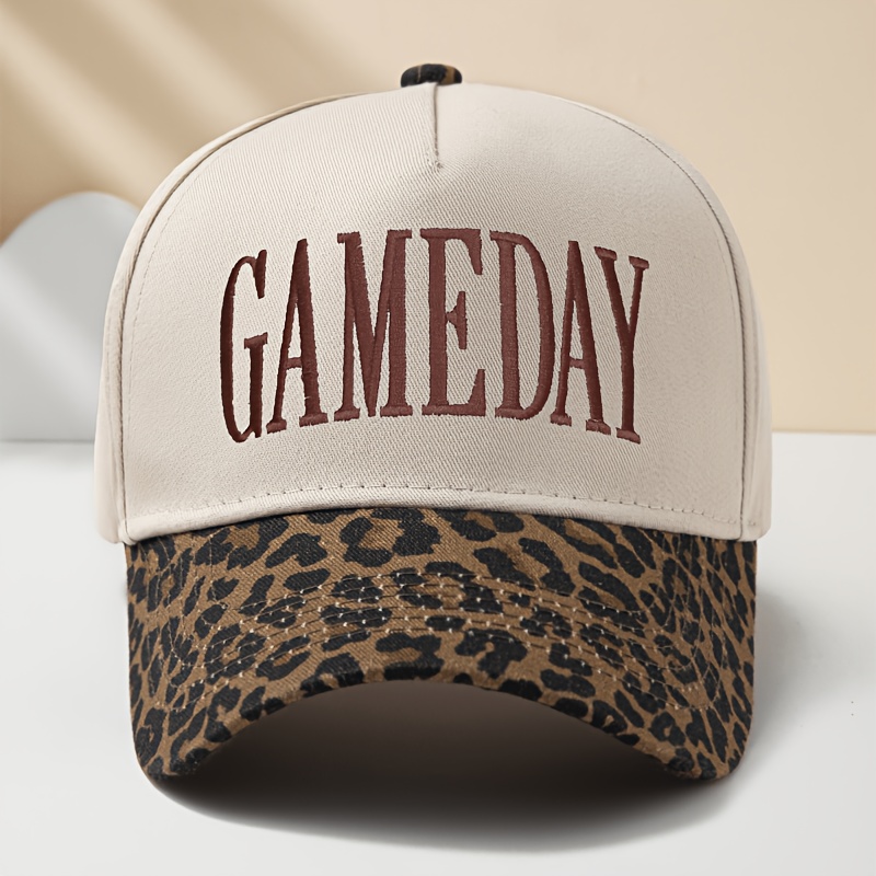 TEMU Men Women Contrast Baseball , Fashion Letter Game Day Embroidered Contrast Dad Hat, Spring Summer Unisex Style Trendy Trucker , Y2k Trendy