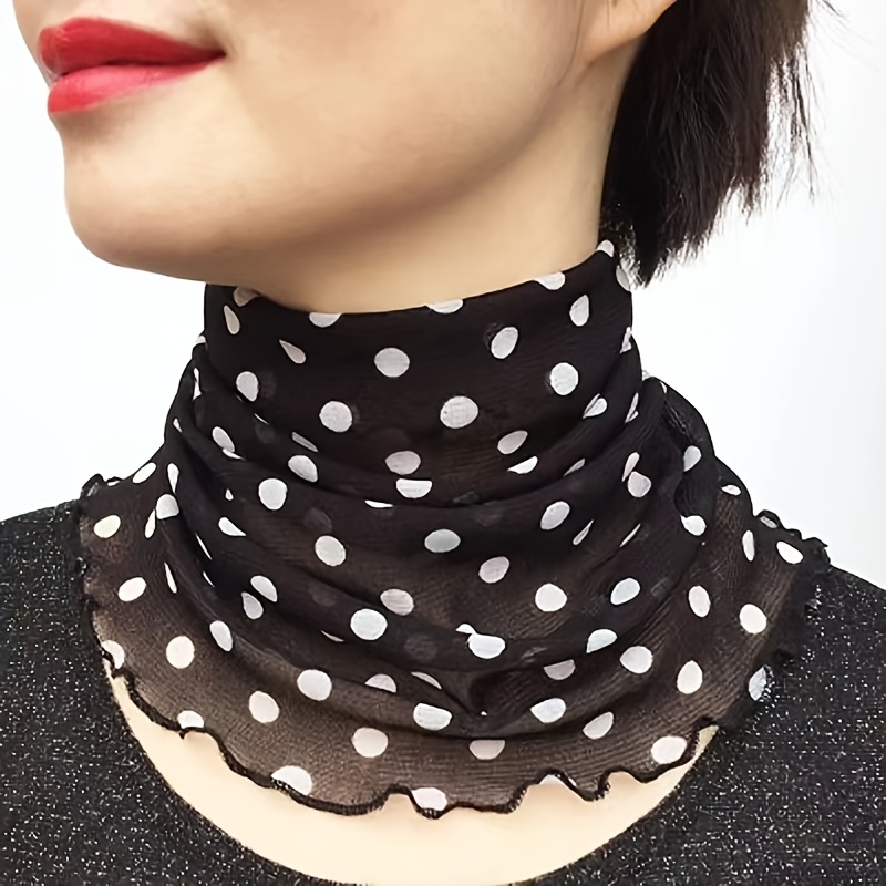 Elegant White Lace Trimmed Scarf Women Soft Comfortable Neck