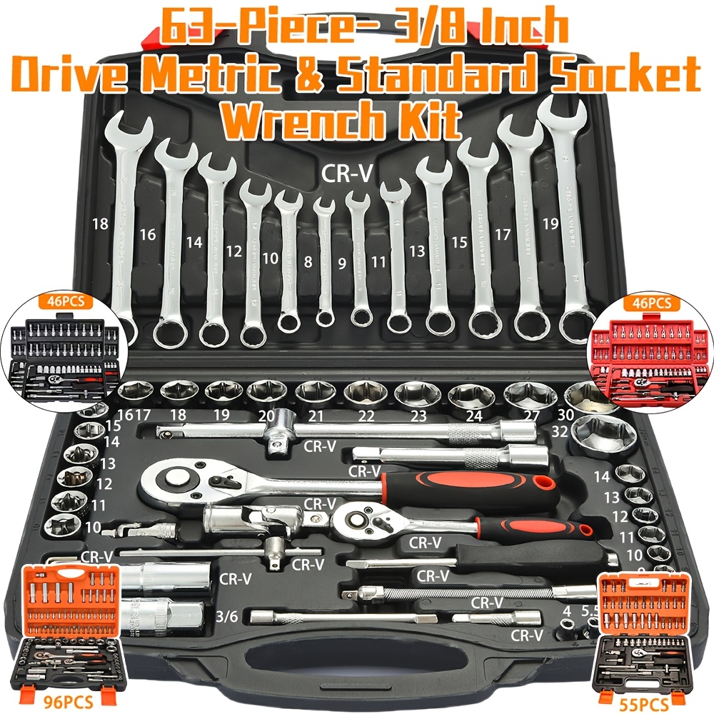   96 55 63 46pcs high end professional tool sets auto bicycle maintenance machinery sets racing   parts maintenance ratchet wrenches or other auto maintenance parts tool sets