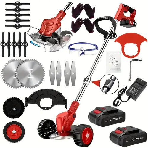 2025 electric lawn mower cordless electric lawn mower lawn eater cordless lawn mower with 3 blades and high capacity lithium lots of freebies suitable for lawn yard birthday gift for father husband