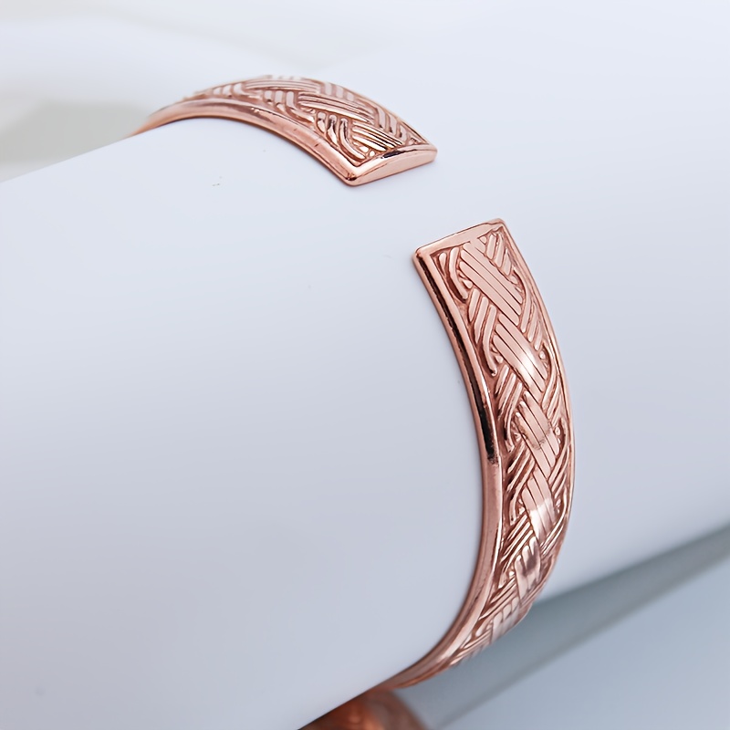 Purple Copper Bangle Bracelet Vintage Classic Style