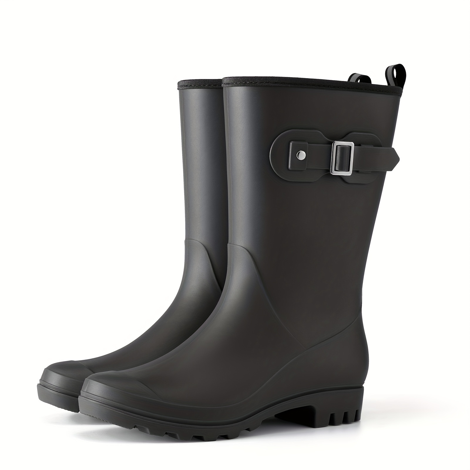 

Hisea Mid-calf Rubber Rain Boots For Women Waterproof Wellington Boots For Outdoor