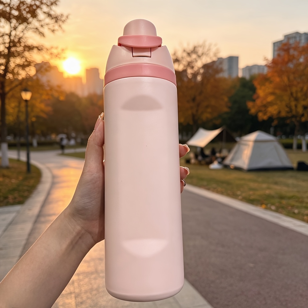 TEMU Vaso térmico de acero inoxidable de 24 oz con , aislamiento al vacío de pared, de material de grado alimenticio, con retención duradera de y